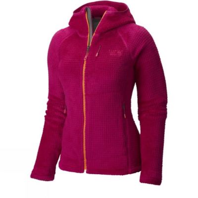 Chaquetas Mountain Hardwear Monkey Grid II Hooded Mujer Rosas Oscuro - Chile NTM643870